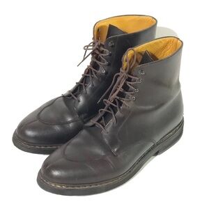 Paraboot Split-Toe Leather Brown Lace-up Boots MADE IN FRANCE